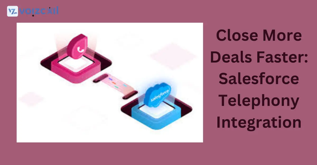 Salesforce dashboard connected to a phone for telephony integration