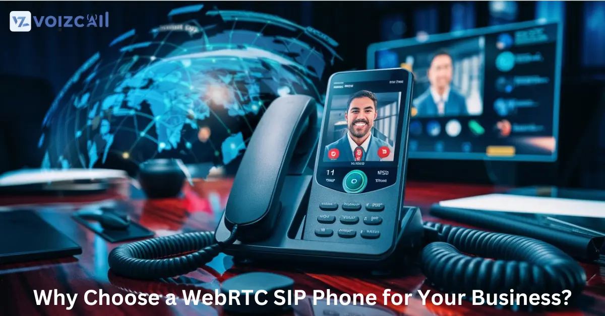 WebRTC SIP phone app on a smartphone for mobile business calling