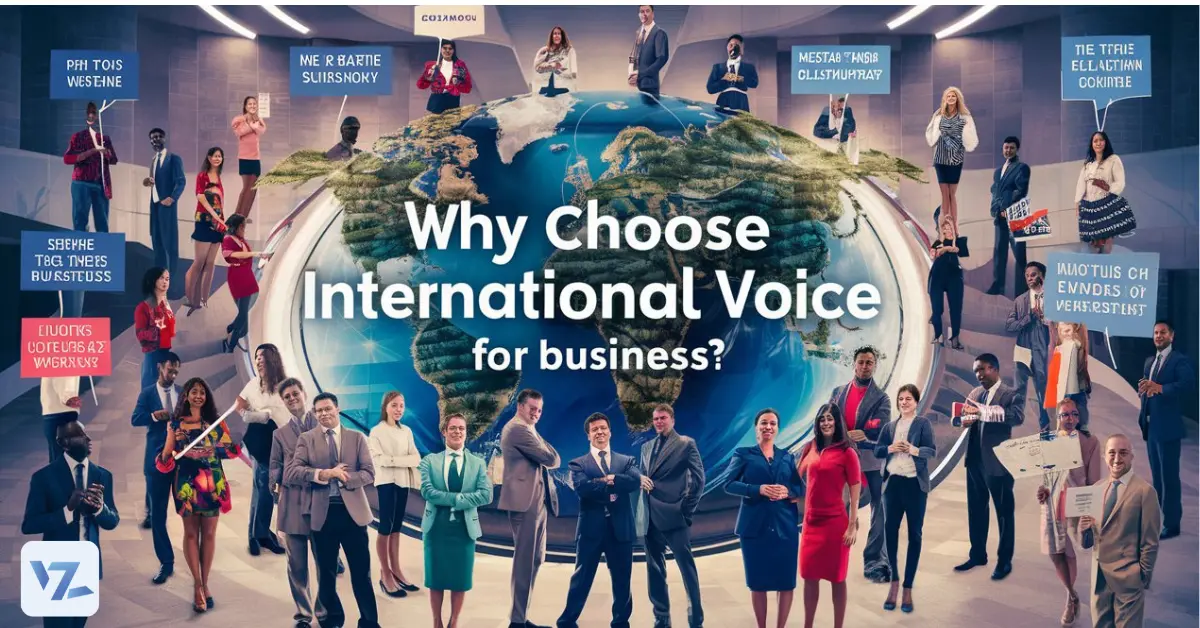 Business person using international voice to connect with a global client