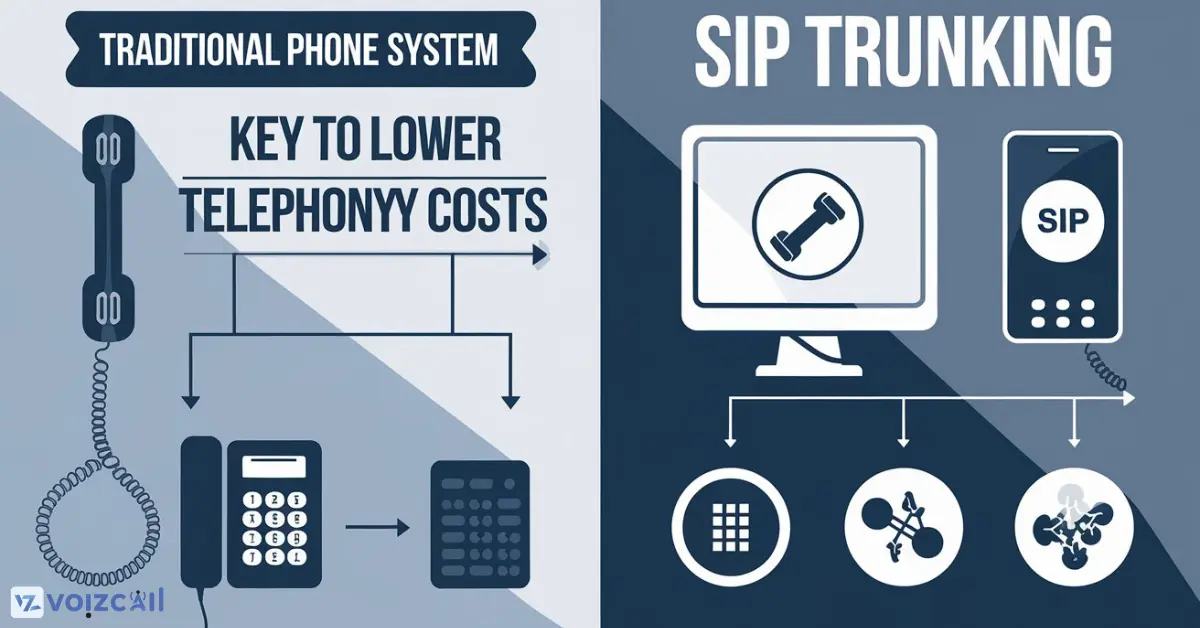 Person using a phone system with SIP trunking