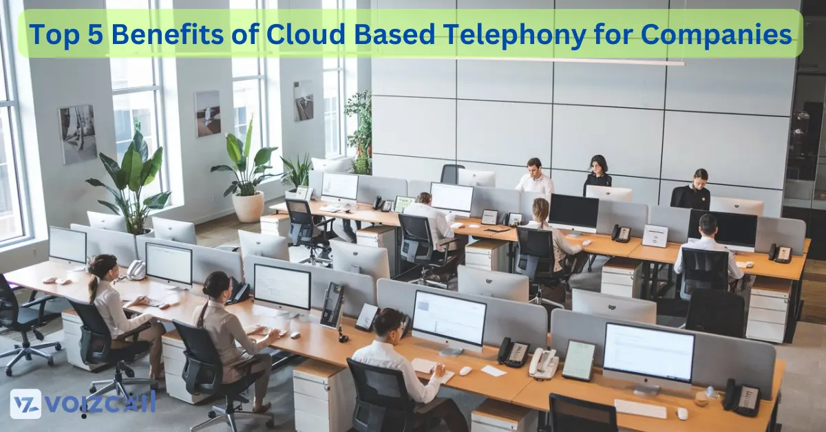 Group of people working remotely using cloud-based telephony