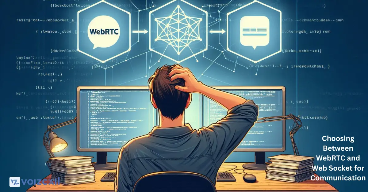 person choosing between webrtc and websocket