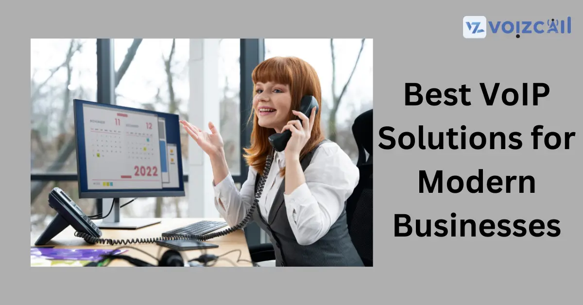 Business team using VoIP solutions for seamless communication