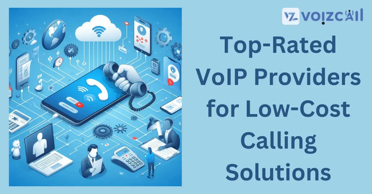 A business setting with people using VoIP phones