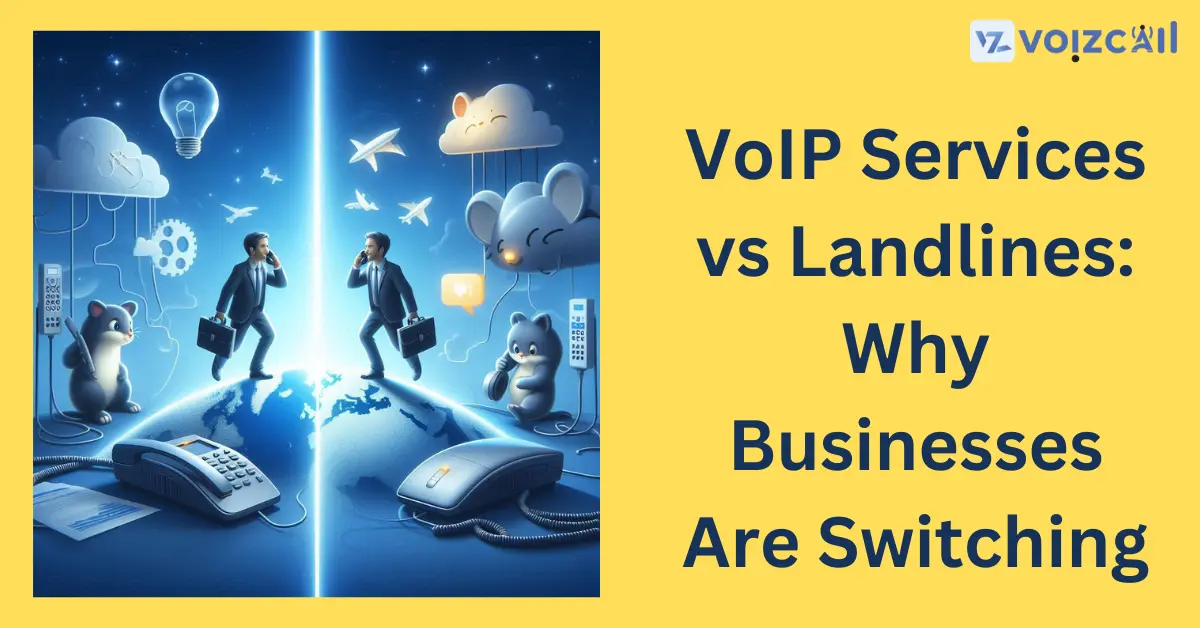 A visual comparison of VoIP and traditional landline networks.