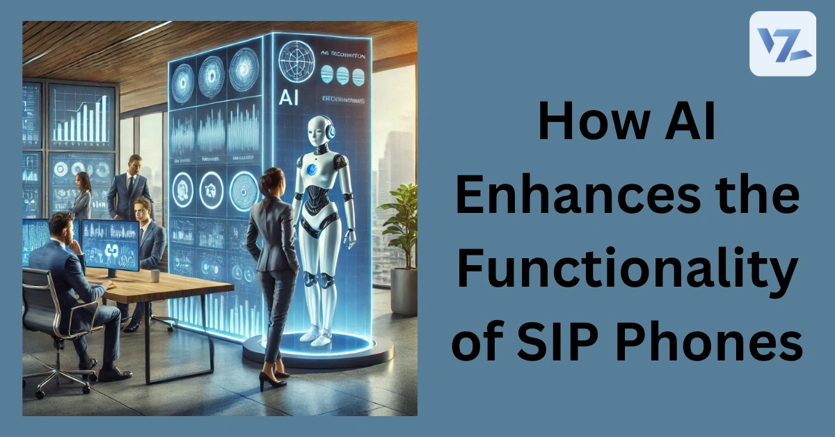 Infographic Highlighting AI Features in SIP Phones