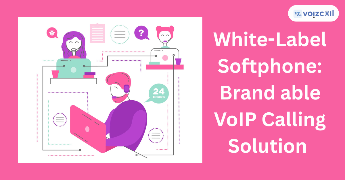 User interacting with branded VoIP calling solution