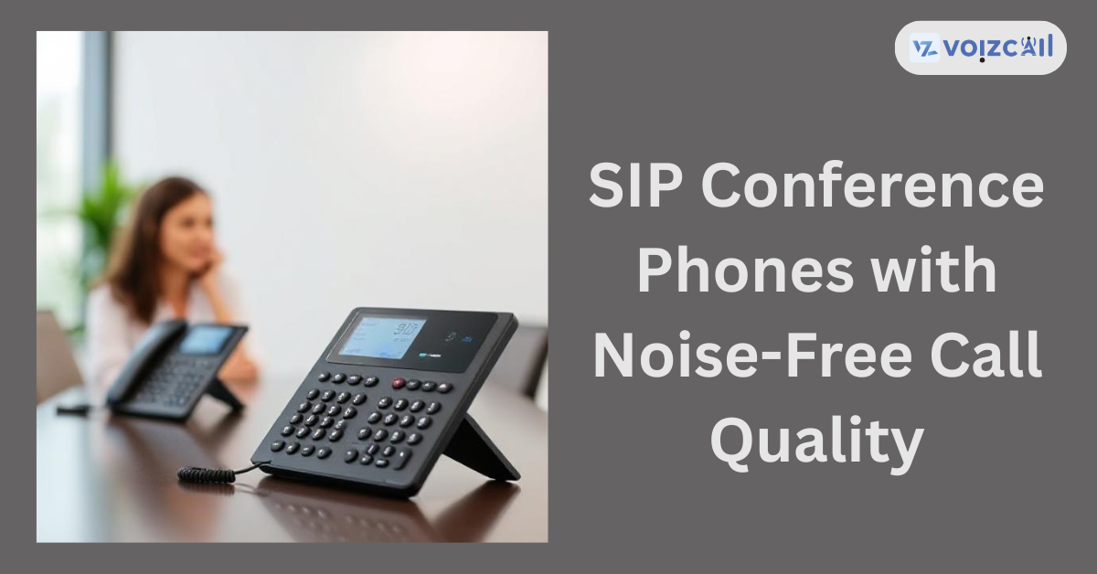 Noise-canceling SIP conference phone for business use